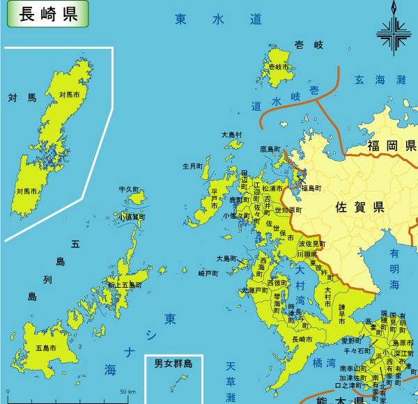 长崎县地图